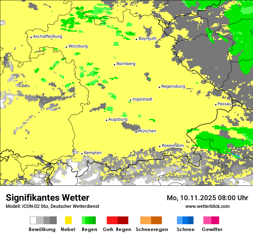 Modellkarten Signifikantes Wetter