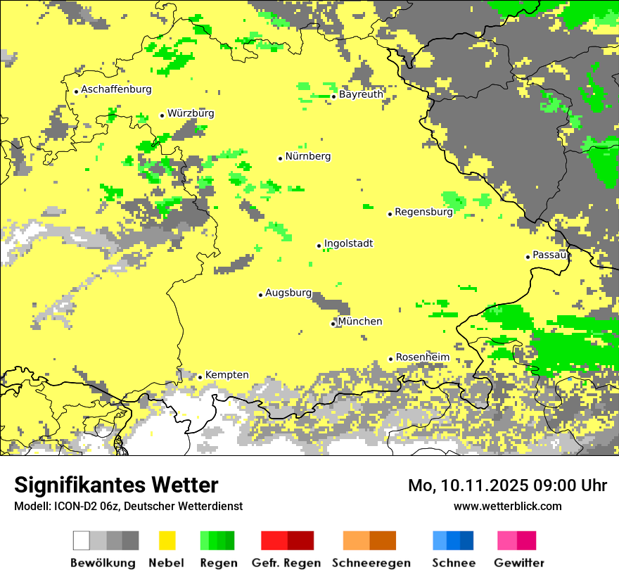 Modellkarten Signifikantes Wetter