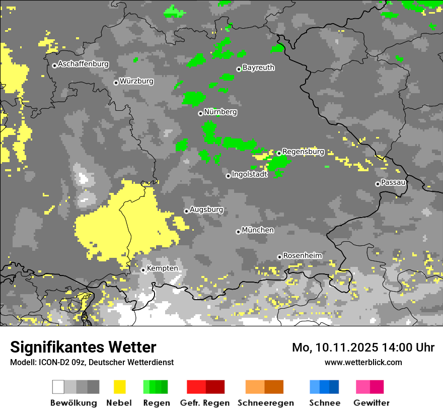 Modellkarten Signifikantes Wetter