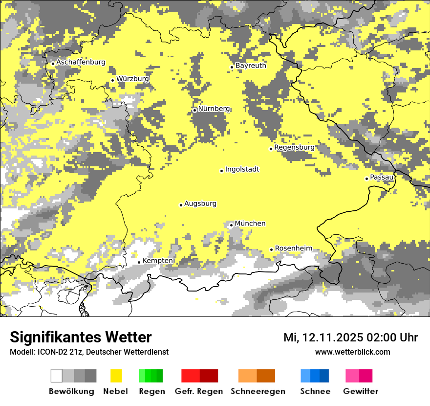 Modellkarten Signifikantes Wetter