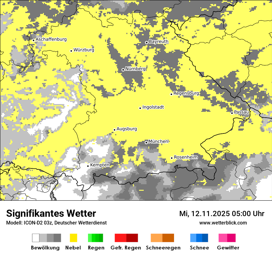 Modellkarten Signifikantes Wetter