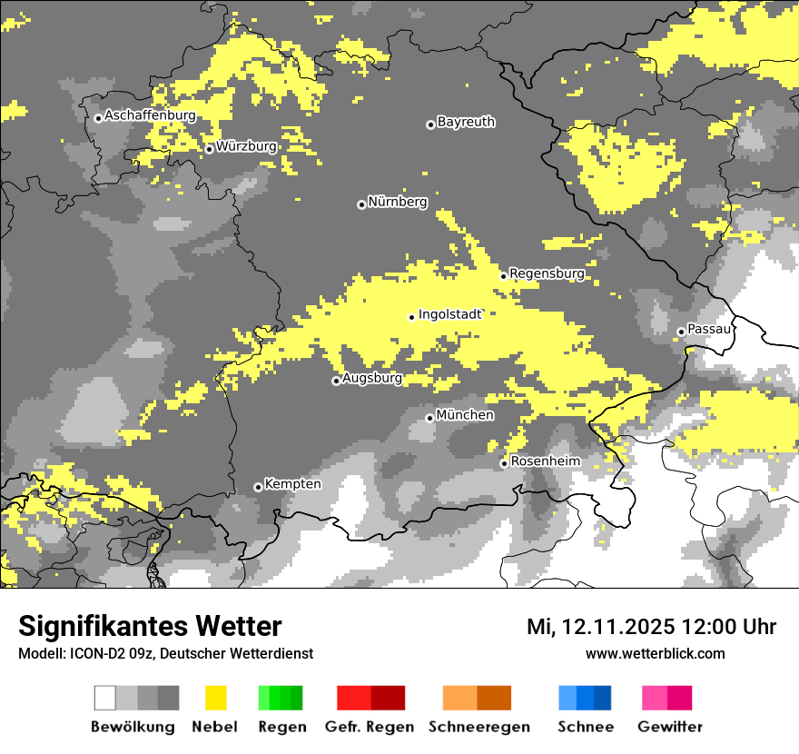 Modellkarten Signifikantes Wetter