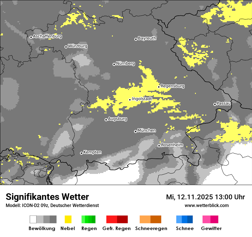 Modellkarten Signifikantes Wetter