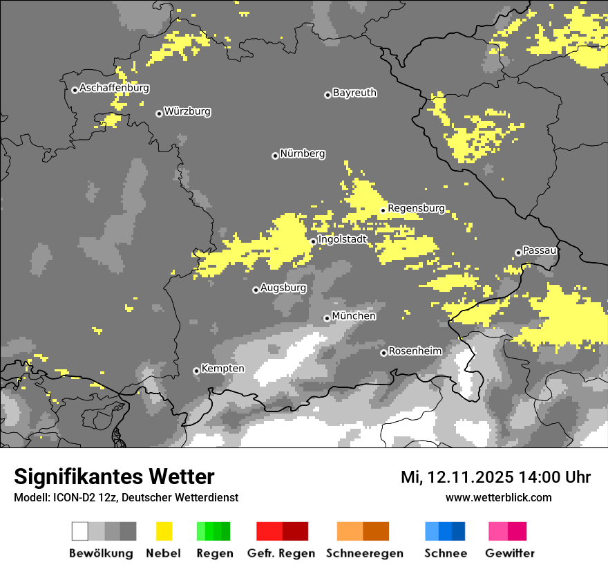Modellkarten Signifikantes Wetter