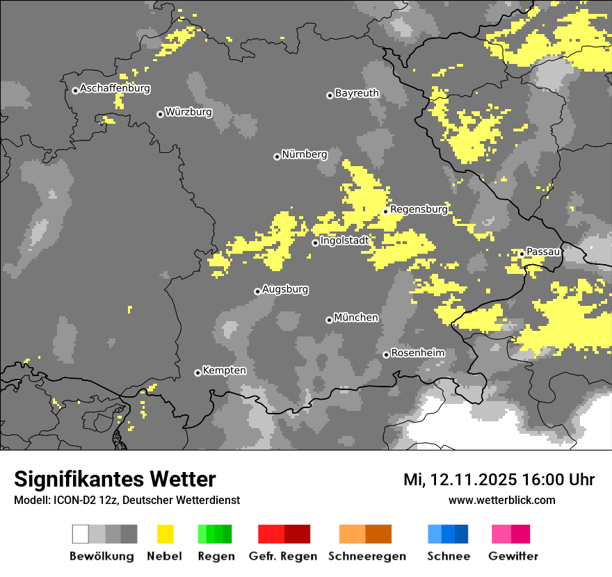 Modellkarten Signifikantes Wetter