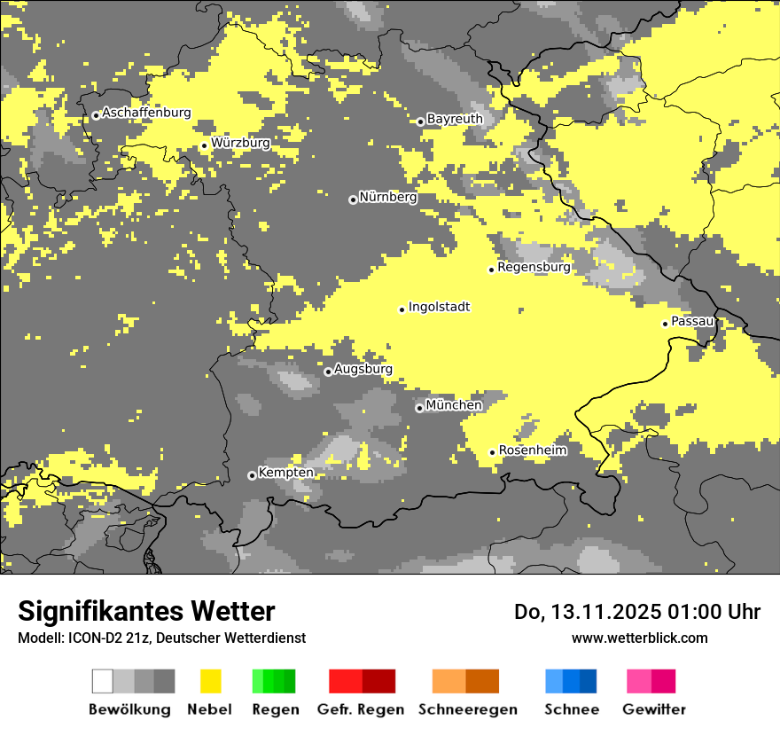 Modellkarten Signifikantes Wetter
