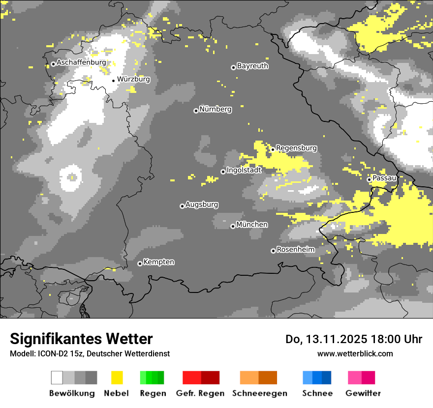 Modellkarten Signifikantes Wetter