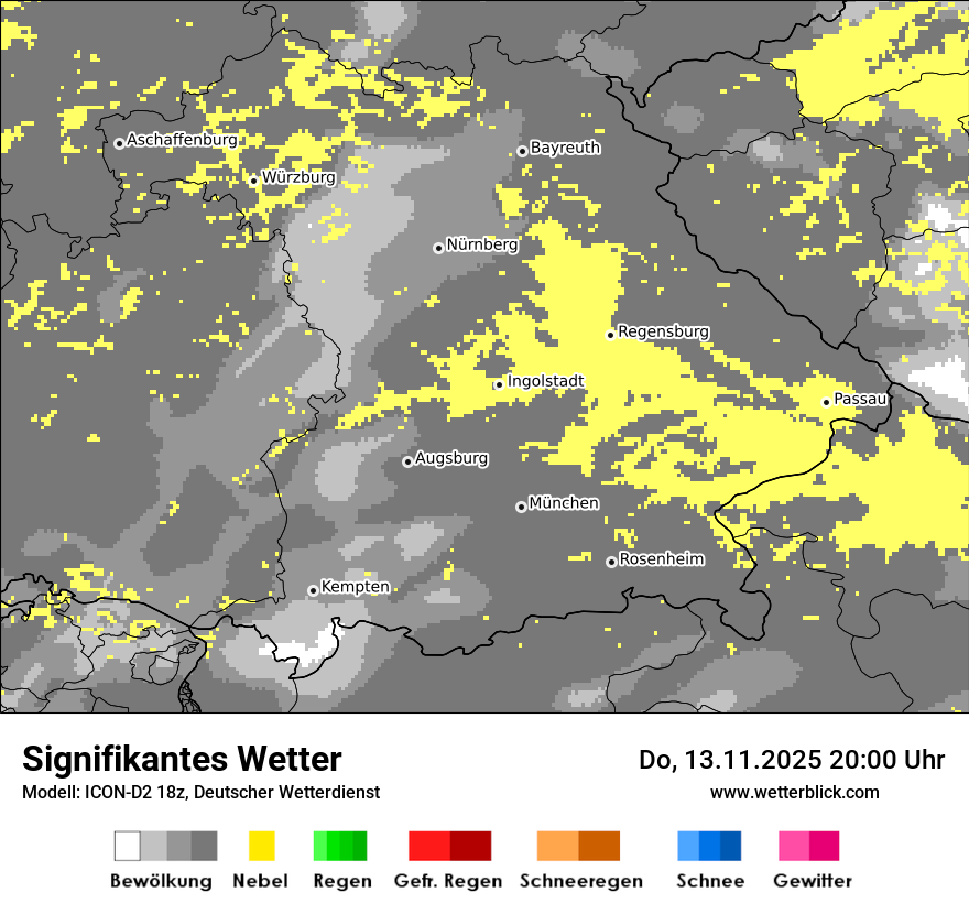 Modellkarten Signifikantes Wetter