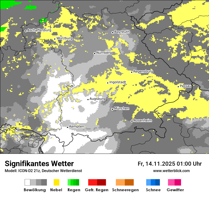 Modellkarten Signifikantes Wetter