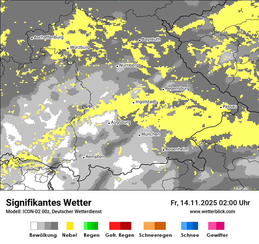 Modellkarten Signifikantes Wetter