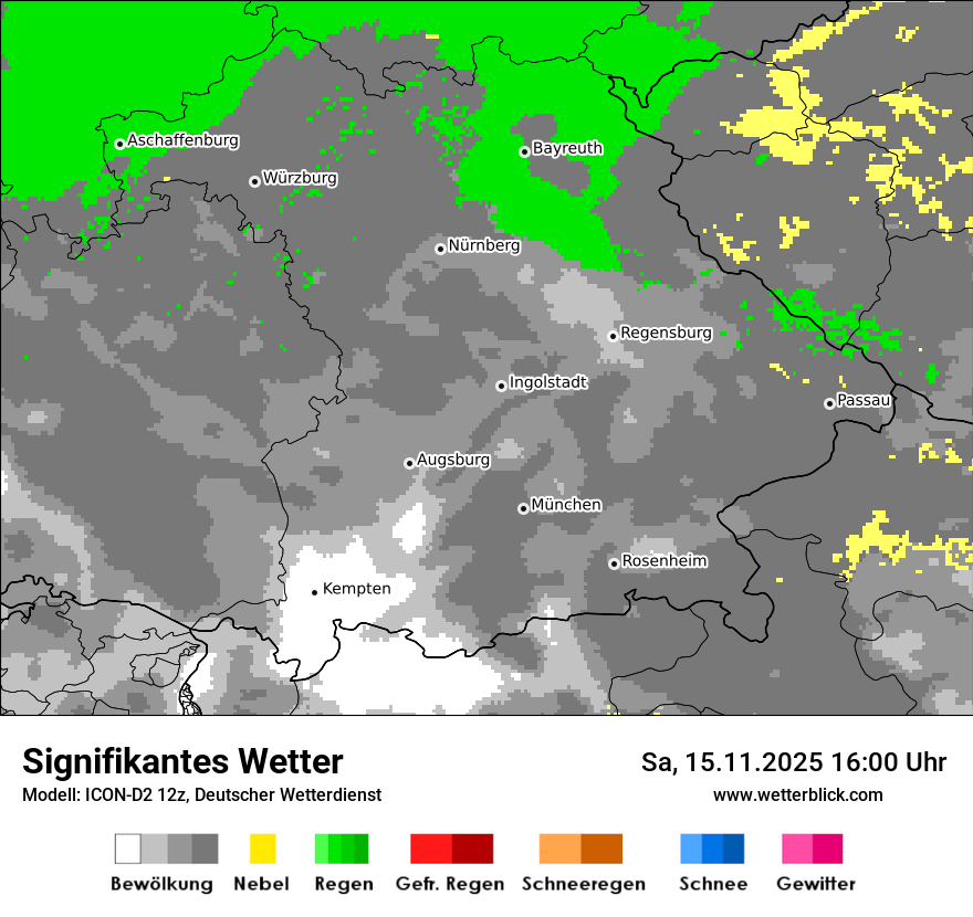 Modellkarten Signifikantes Wetter