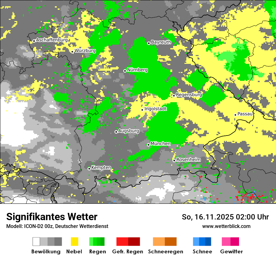 Modellkarten Signifikantes Wetter