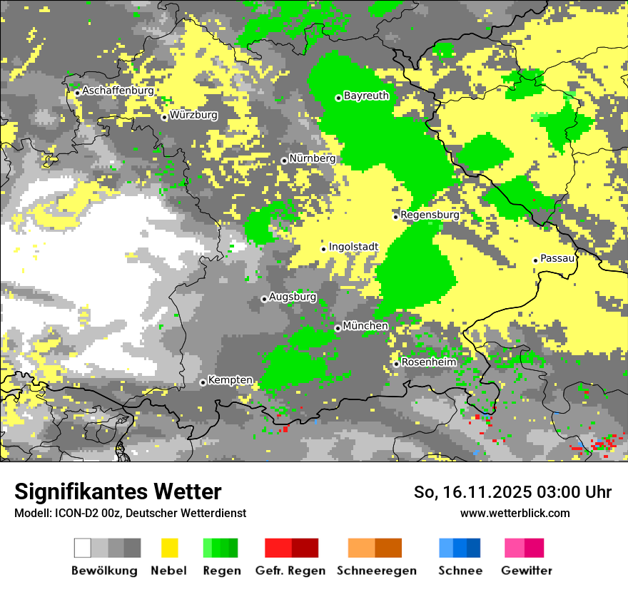 Modellkarten Signifikantes Wetter