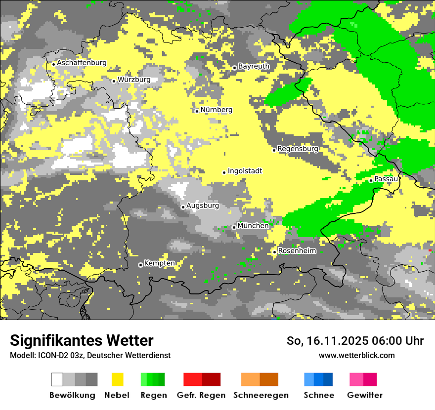 Modellkarten Signifikantes Wetter