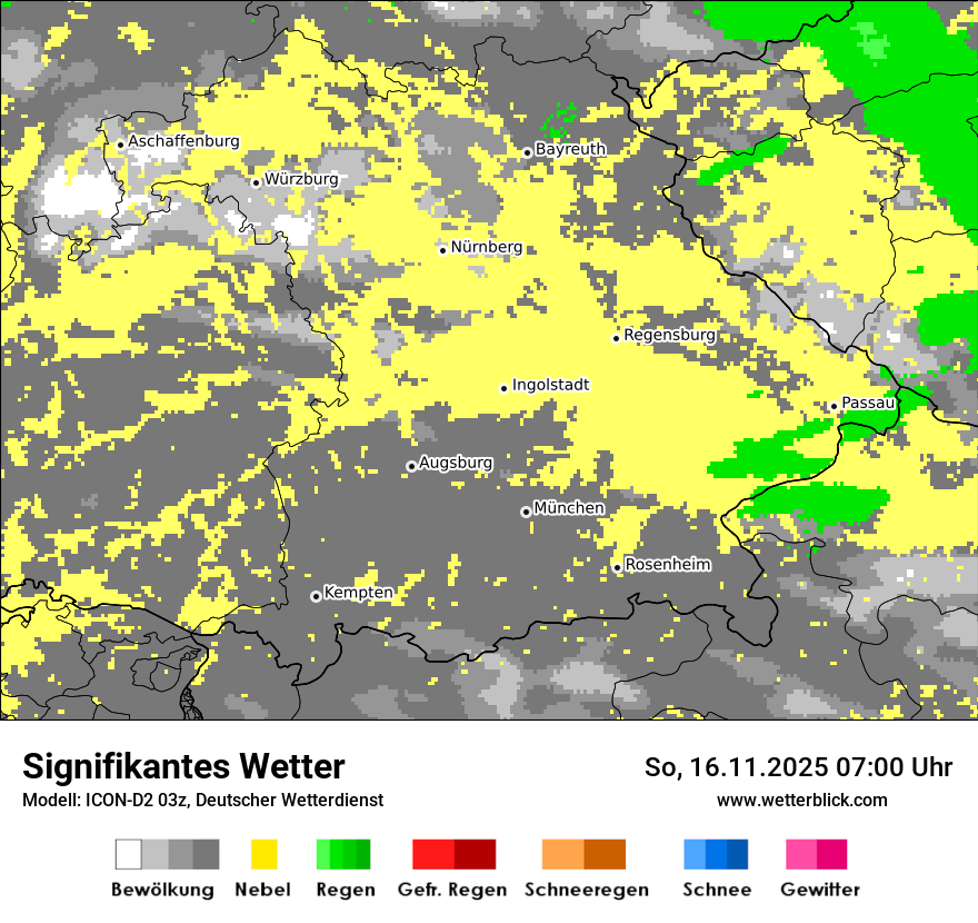 Modellkarten Signifikantes Wetter