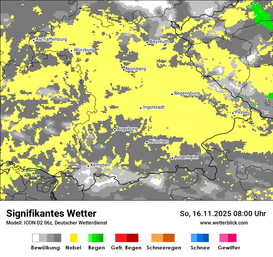 Modellkarten Signifikantes Wetter