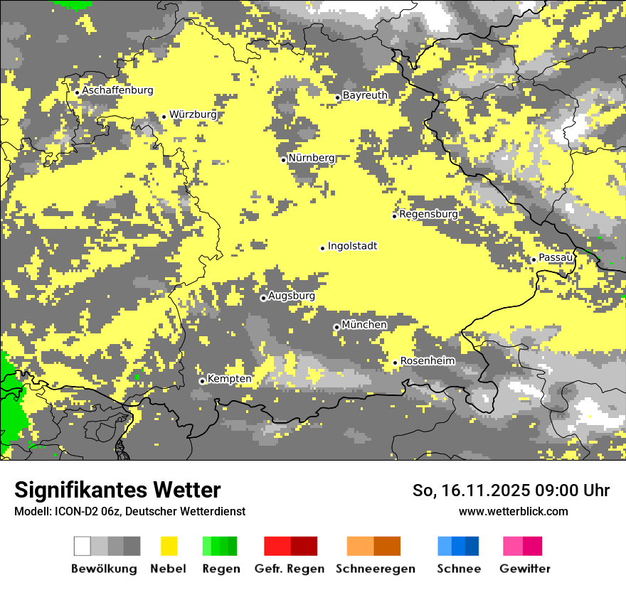Modellkarten Signifikantes Wetter