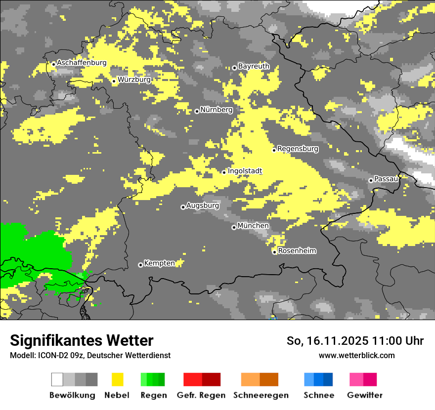 Modellkarten Signifikantes Wetter