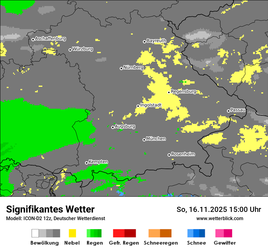 Modellkarten Signifikantes Wetter