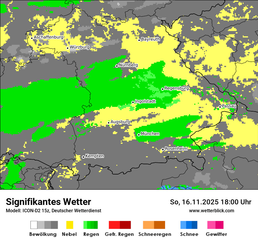 Modellkarten Signifikantes Wetter