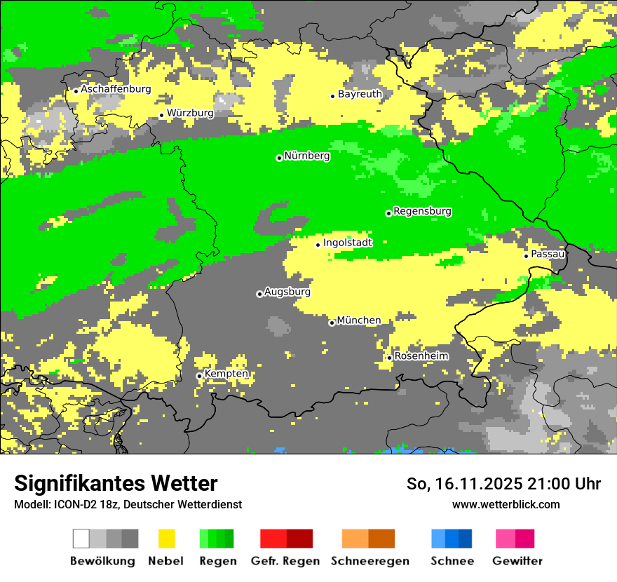 Modellkarten Signifikantes Wetter