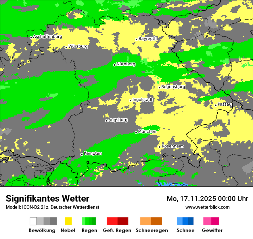 Modellkarten Signifikantes Wetter