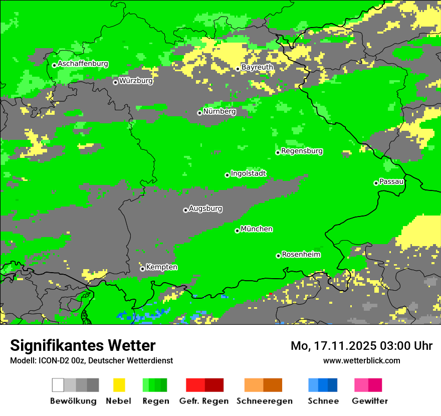 Modellkarten Signifikantes Wetter