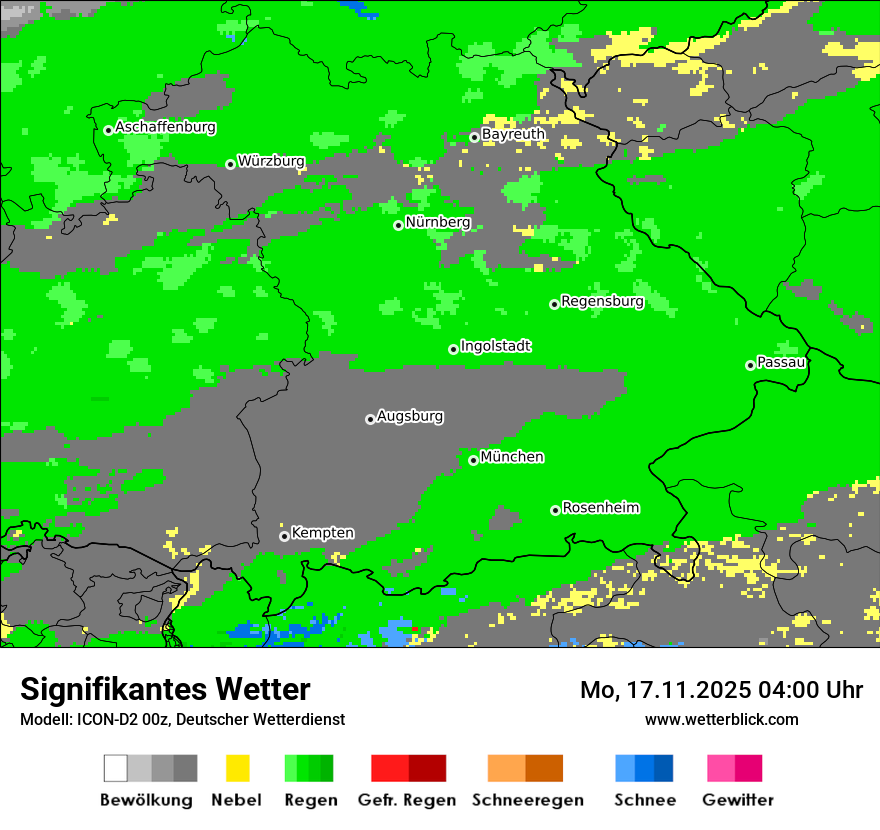 Modellkarten Signifikantes Wetter