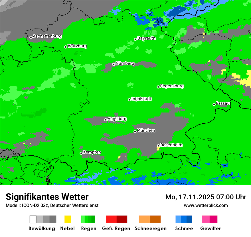 Modellkarten Signifikantes Wetter