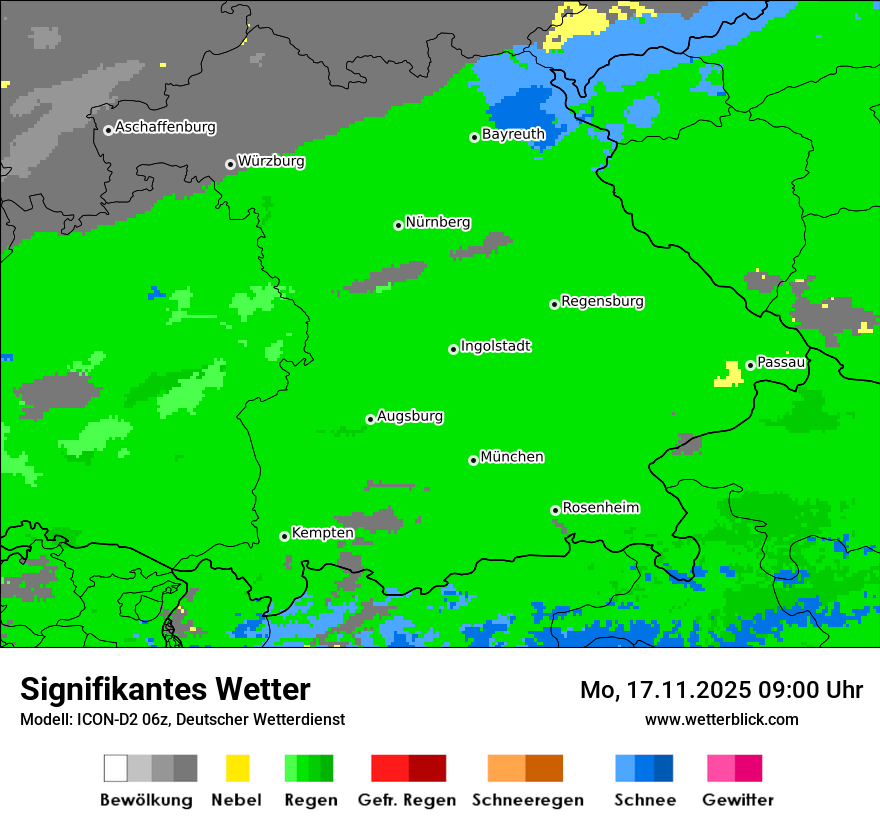 Modellkarten Signifikantes Wetter