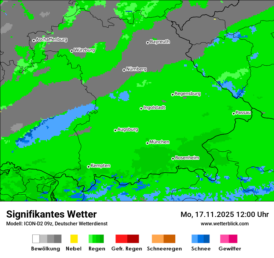 Modellkarten Signifikantes Wetter