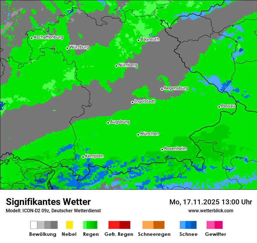 Modellkarten Signifikantes Wetter
