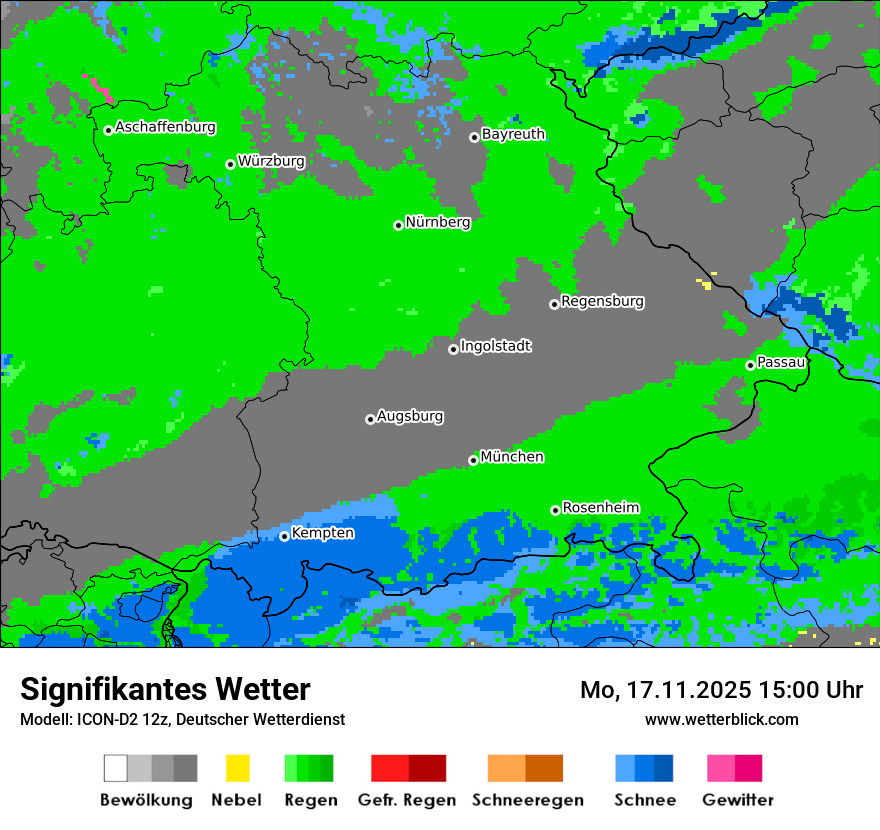 Modellkarten Signifikantes Wetter