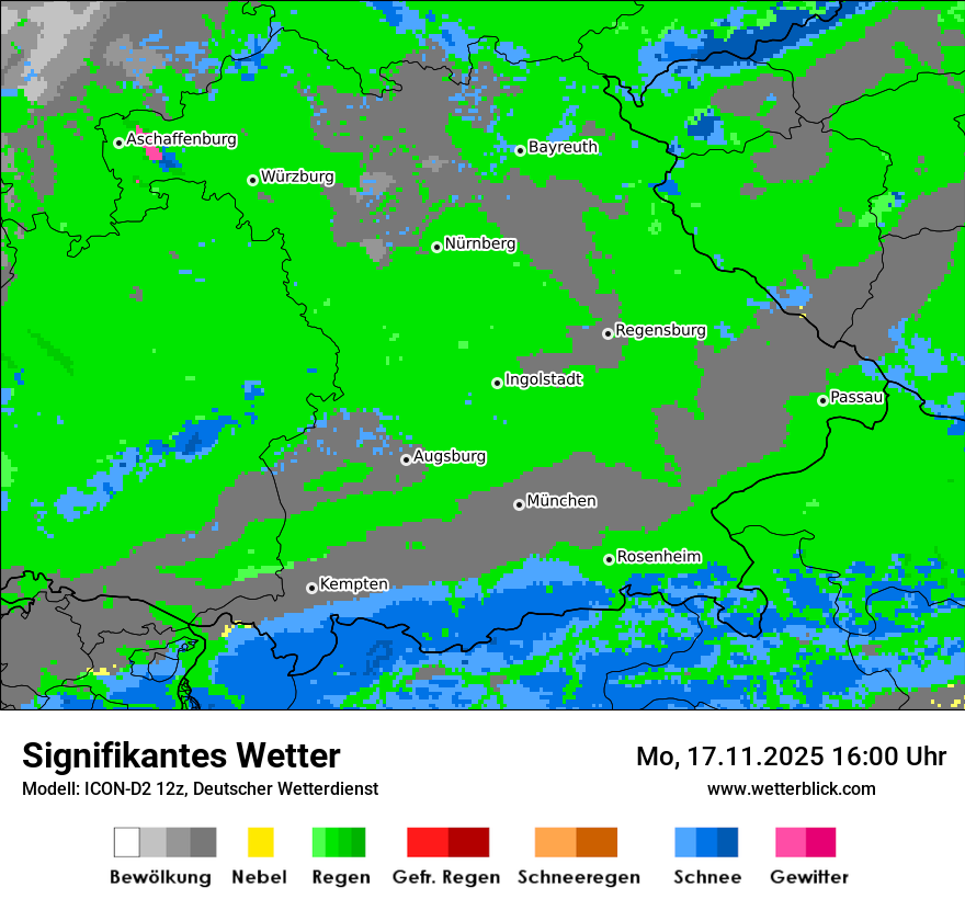 Modellkarten Signifikantes Wetter