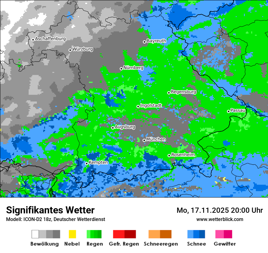 Modellkarten Signifikantes Wetter