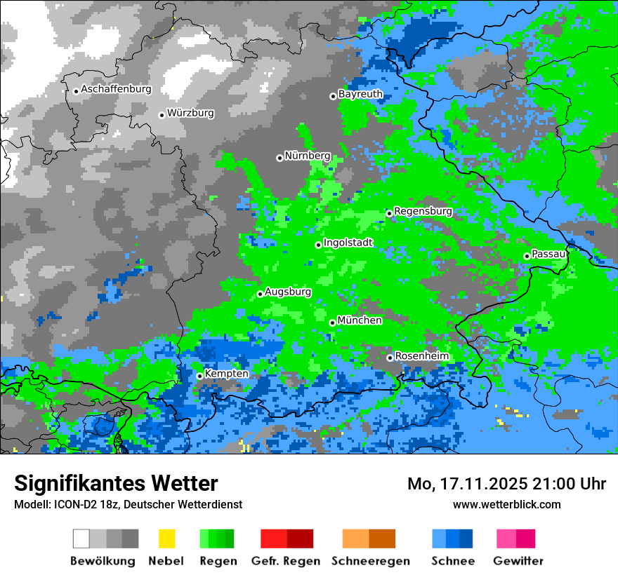 Modellkarten Signifikantes Wetter