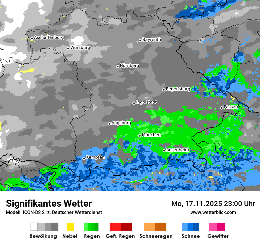 Modellkarten Signifikantes Wetter