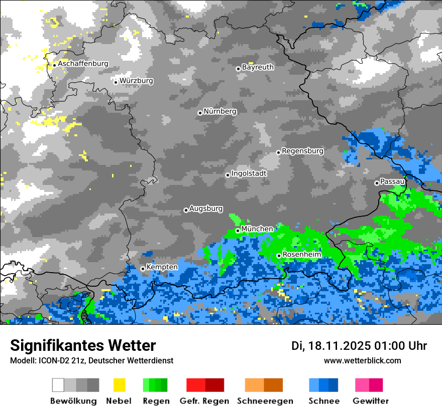 Modellkarten Signifikantes Wetter
