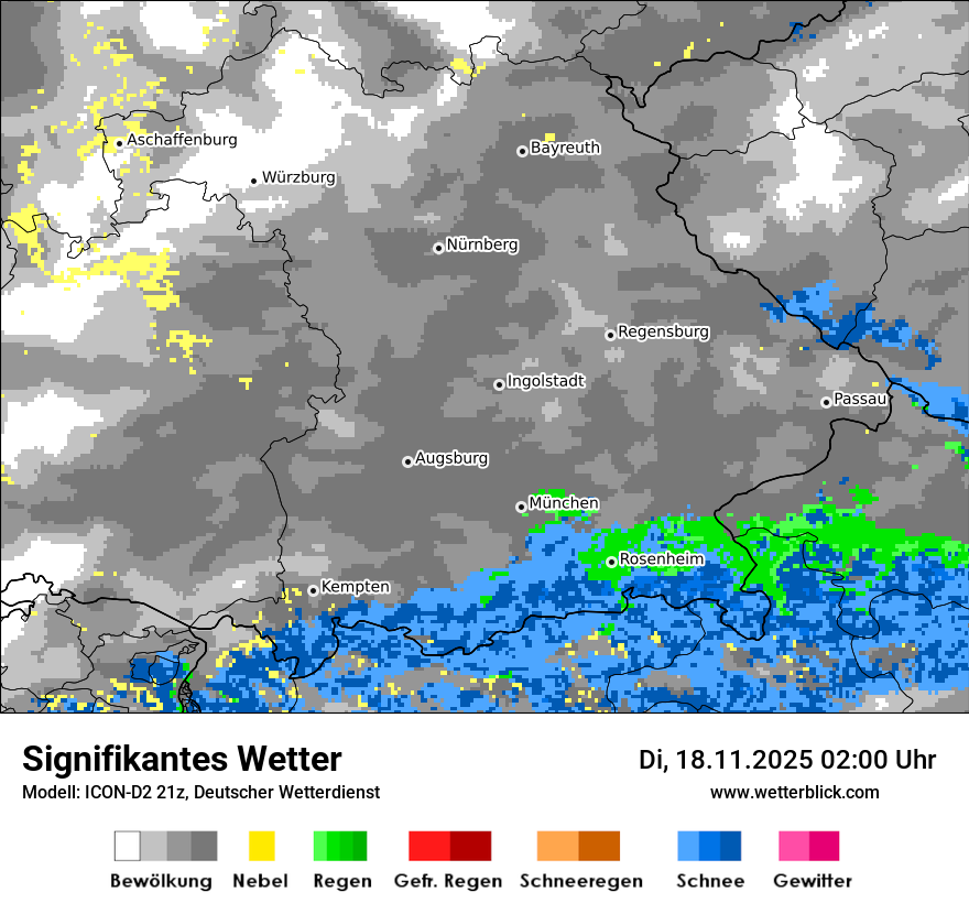 Modellkarten Signifikantes Wetter