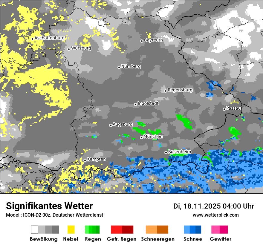 Modellkarten Signifikantes Wetter