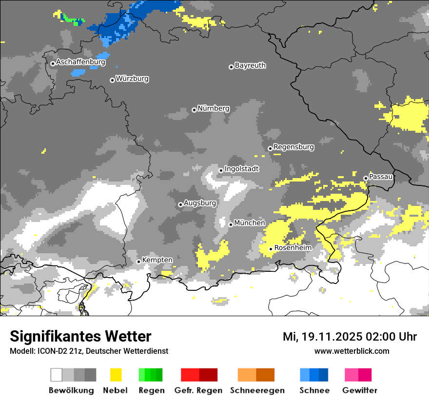 Modellkarten Signifikantes Wetter