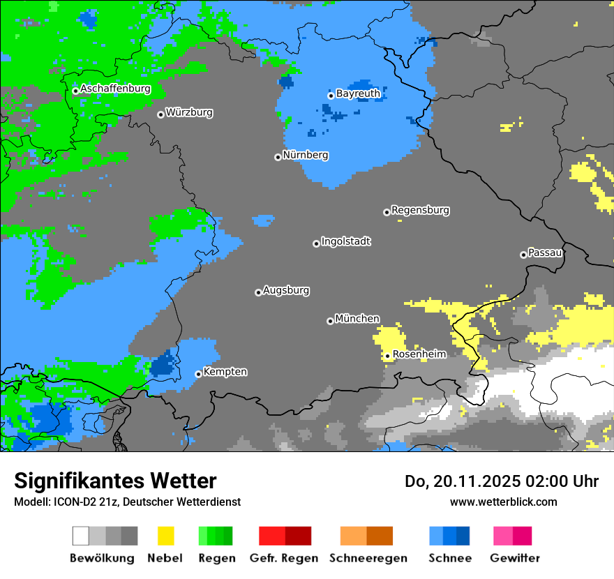 Modellkarten Signifikantes Wetter