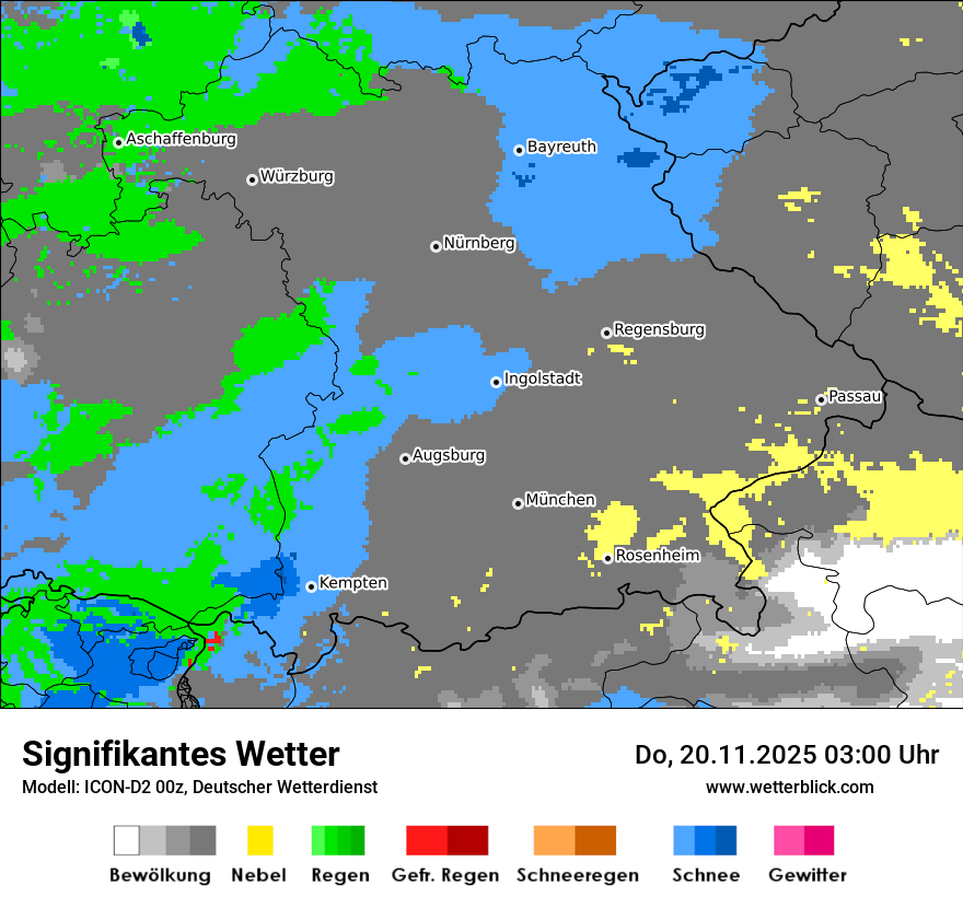 Modellkarten Signifikantes Wetter