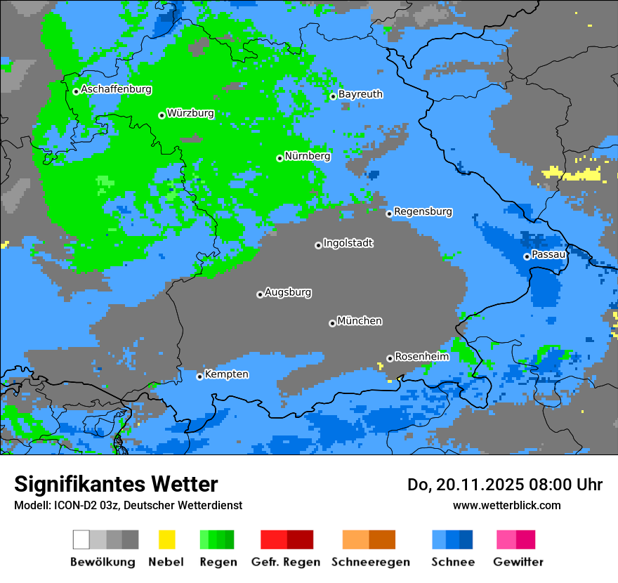 Modellkarten Signifikantes Wetter