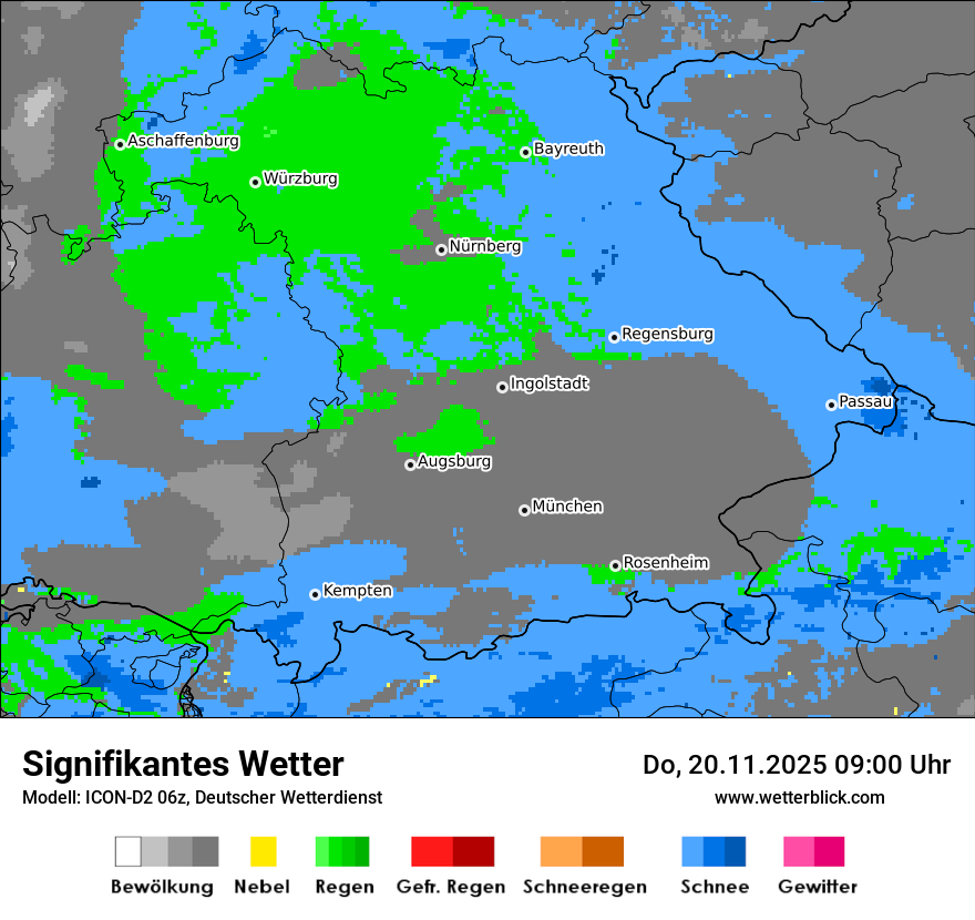 Modellkarten Signifikantes Wetter