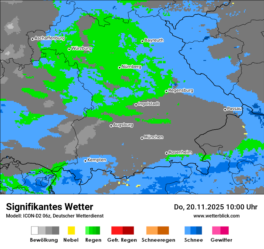 Modellkarten Signifikantes Wetter