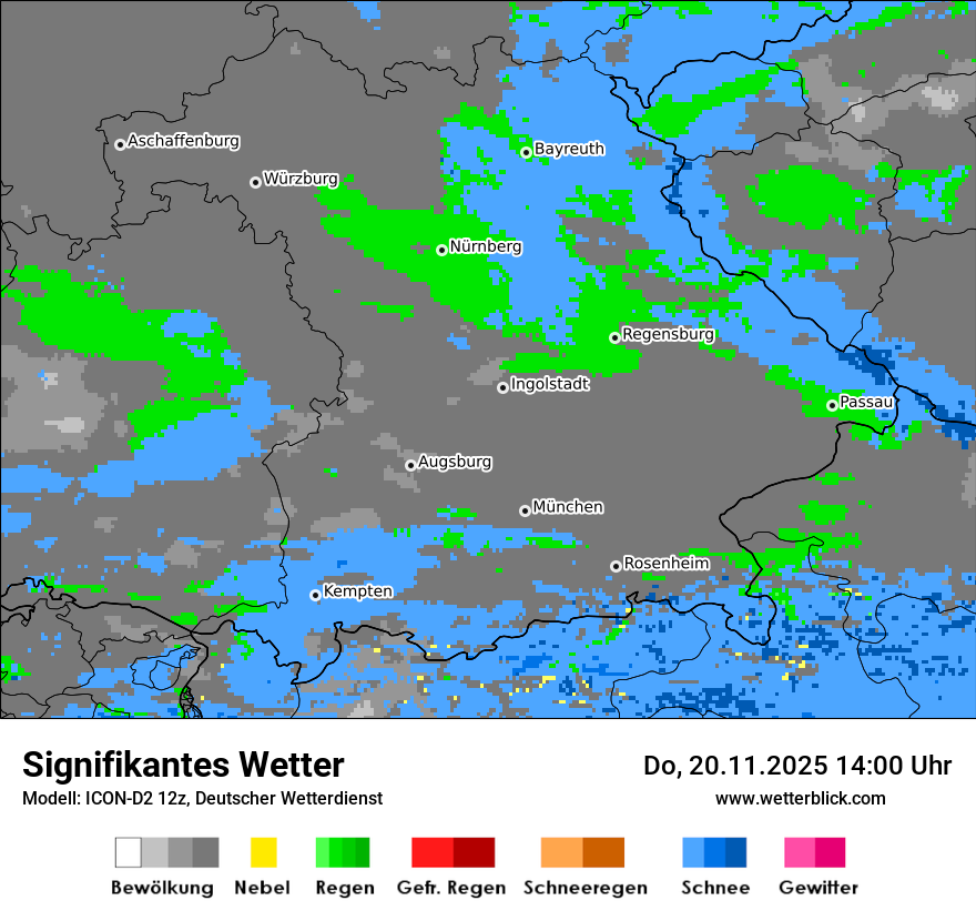 Modellkarten Signifikantes Wetter