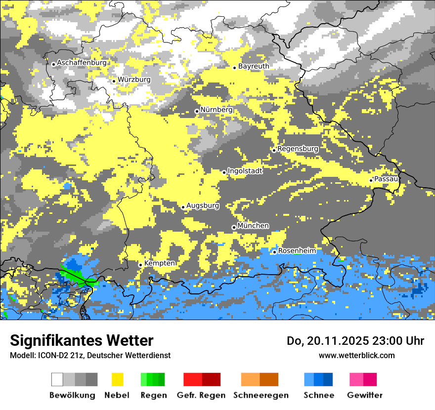 Modellkarten Signifikantes Wetter