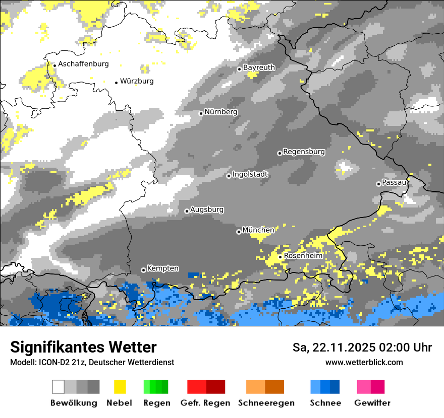 Modellkarten Signifikantes Wetter