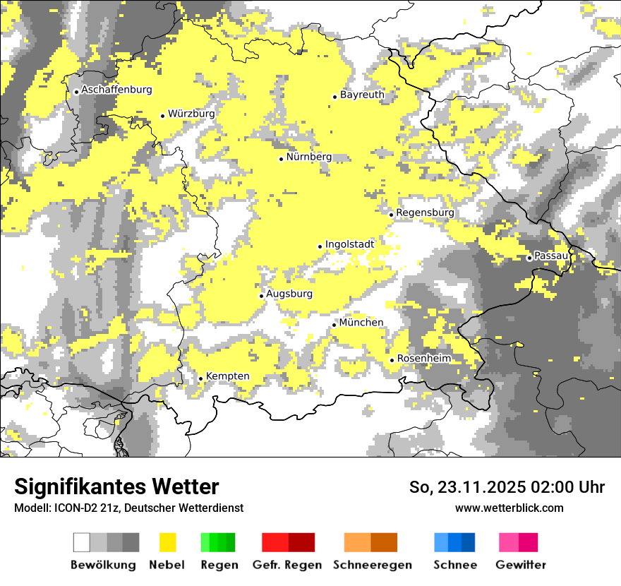 Modellkarten Signifikantes Wetter